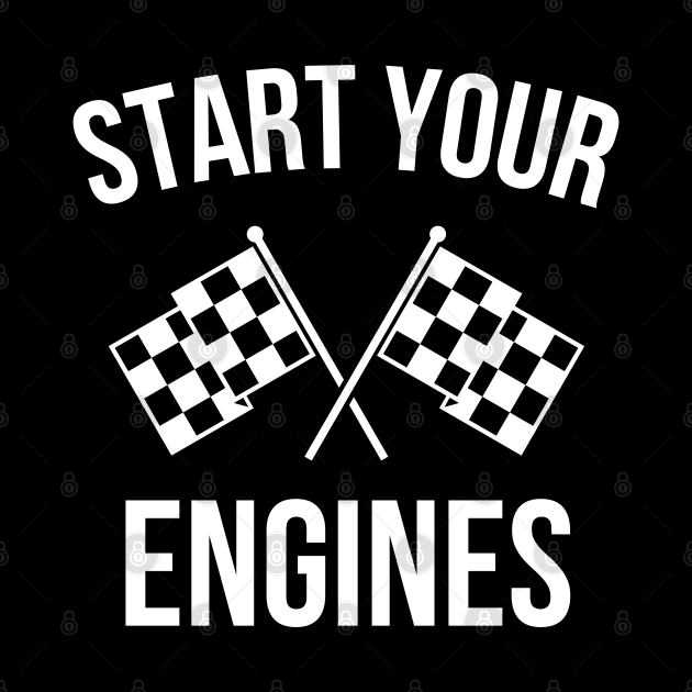 Start your Engines Race Flags by Vooble