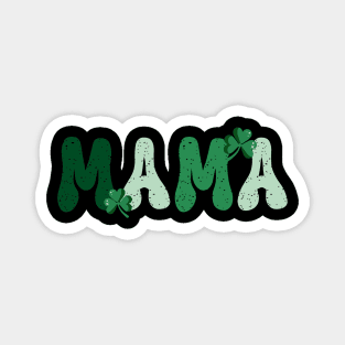 "MAMA" St. Patrick's Day Retro Letters Shamrocks Magnet