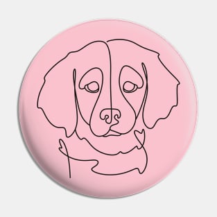 Valentine dog Pin