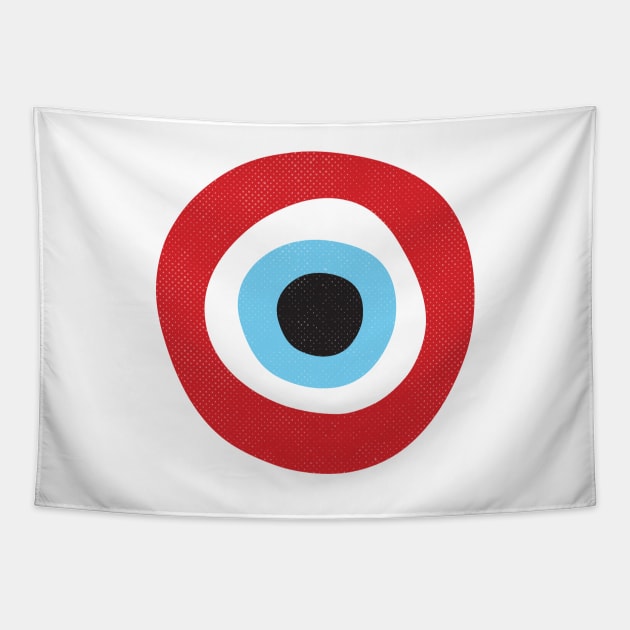 Red Evil Eye Symbol Tapestry by Inogitna Designs