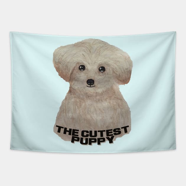 The cutest puppy Tapestry by WatercolorFun