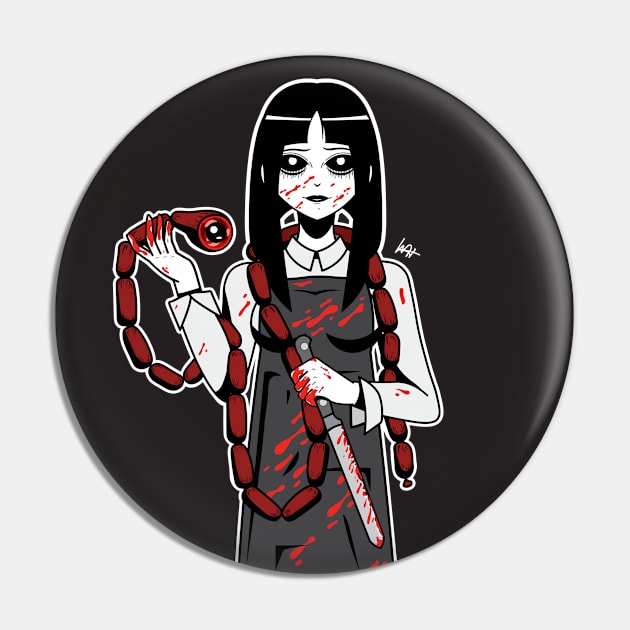 Blood Sausage Pet Pin by Munchbud Ink