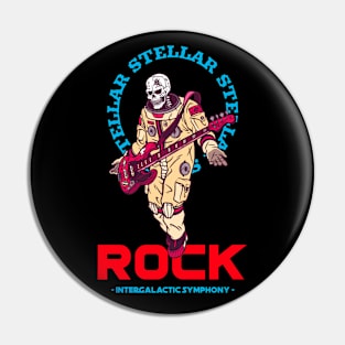 Rockstar In Space Rock Star Pin