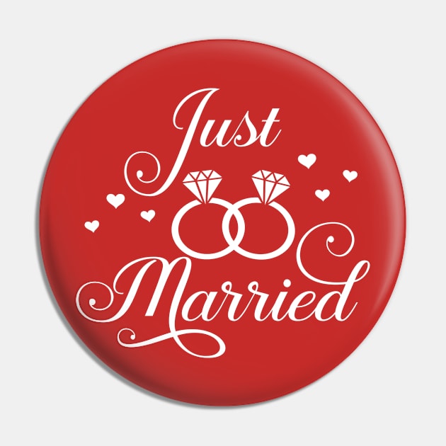 Just Married Lesbian Bi Pan Trans Queer LGBT Pride Pin by ProudToBeHomo