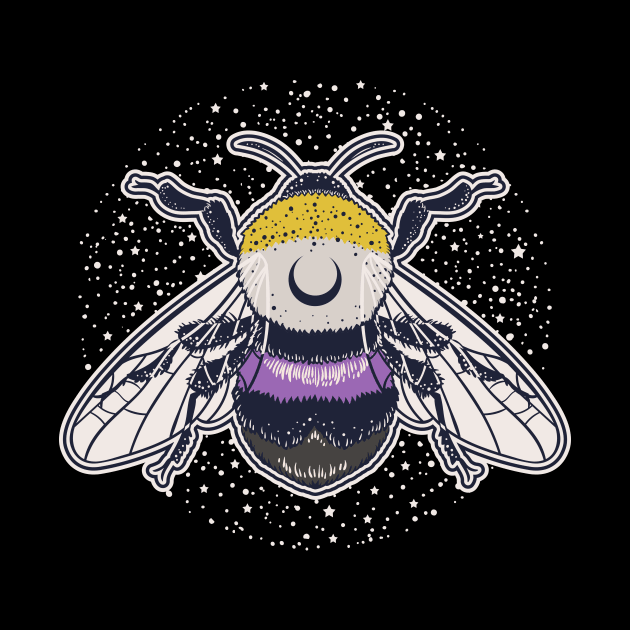 Nonbinary Bee Proud LGBT Pride Flag by Psitta