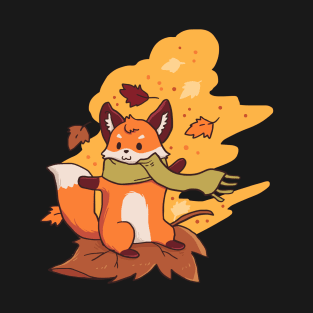 Cute Fox In Autumn Fox Forest Animal T-Shirt