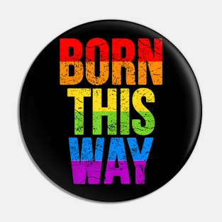 Pride Parade 2024  This Way LGBTQ Flag Colors Pin