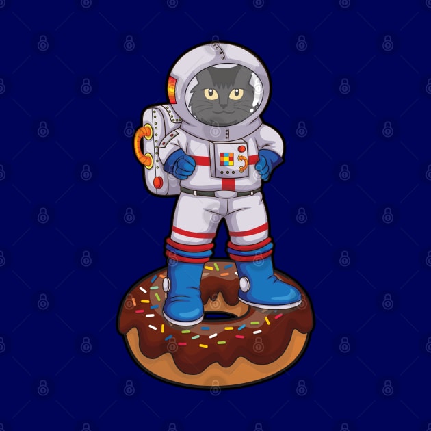 Space Cat & Donut by Plushism