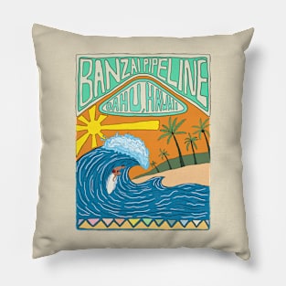Banzai Pipeline Oahu Hawaii Pillow