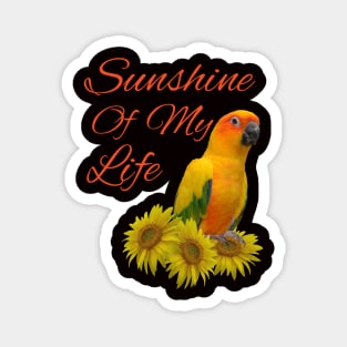 Sun Conure Parrot Sunshine Sunflower Magnet