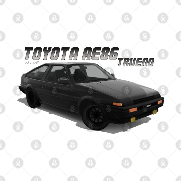 Toyota AE86 Trueno Black by PjesusArt