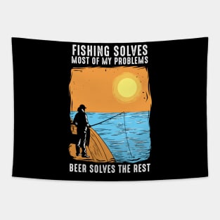 Fishing Solves Most Of My Problems Tapestry