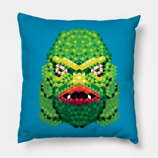 Lagoon Creature - Triangular Pixellation Pillow