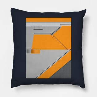 Modernist Orange Staircase Pillow