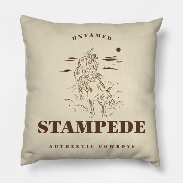 Untamed Stampede Pillow by Canada Tees