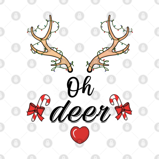 oh deer christmas is here by Mitsue Kersting