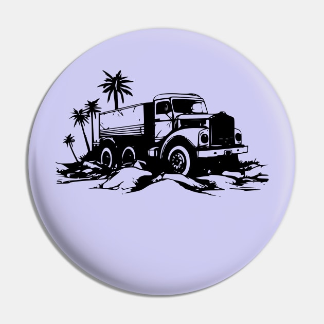 vintage heavy truck - desert - palm tree Pin by TeeTruck