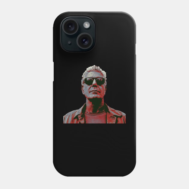 Anthony Bourdain Portrait Pop art Phone Case by Mollie