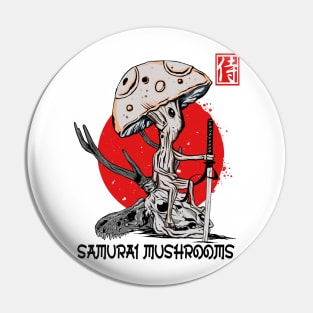 Samurai Mushroom Pin