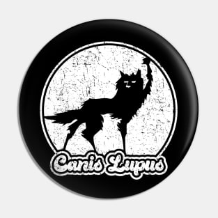 Fantastic Mr Fox - Wolf - Canis Lupus - Retro - Distressed Pin