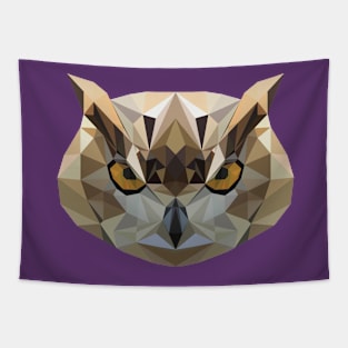 Low Polygon Owl Tapestry