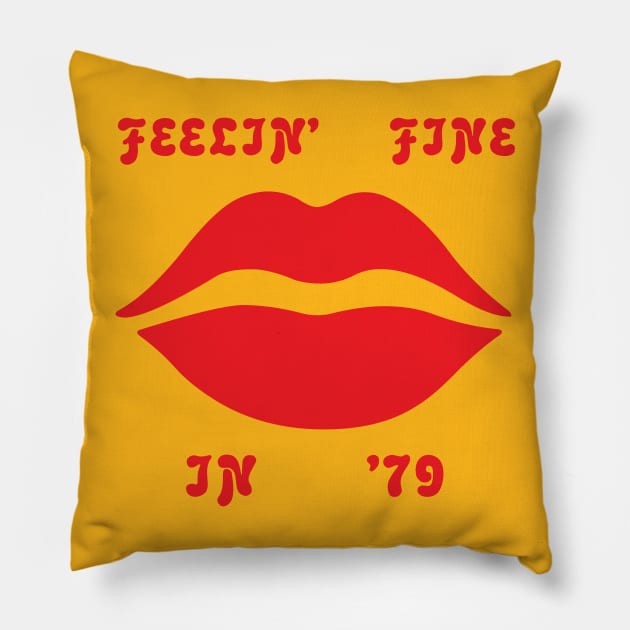 FEELIN FINE Pillow by TheCosmicTradingPost