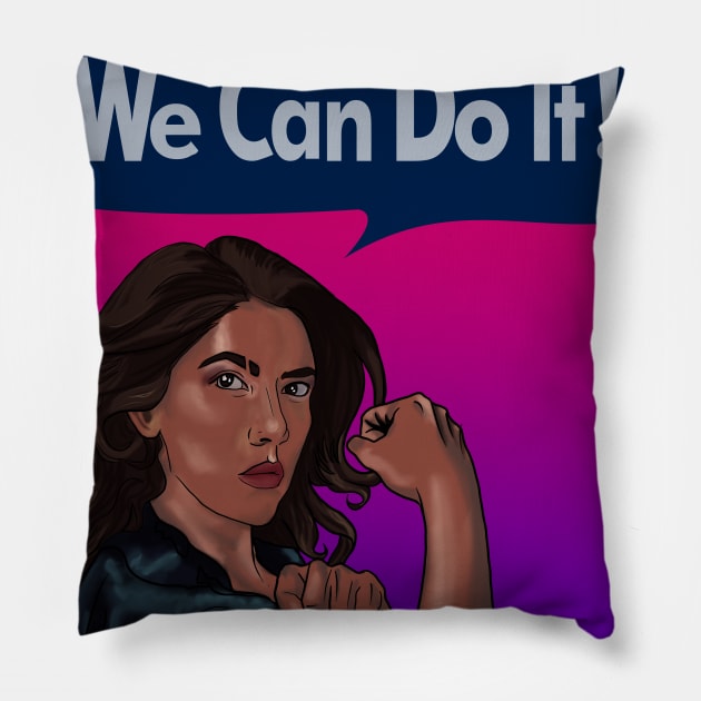 Rosa the Riveter Pillow by NanaLeonti