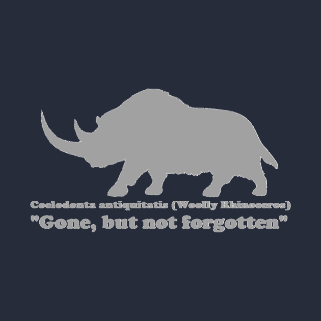 Coelodonta antiquitatis (Woolly Rhinoceros) Front Design by dabblersoutpost