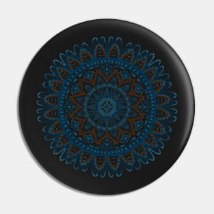 Flower and Insect Mandala Pin