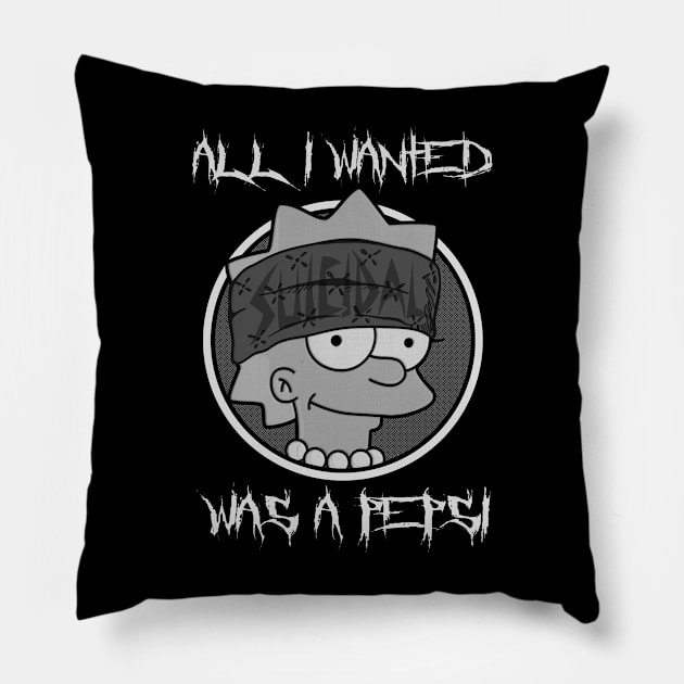 all i wanted suicidal meme Pillow by Super Human Squad
