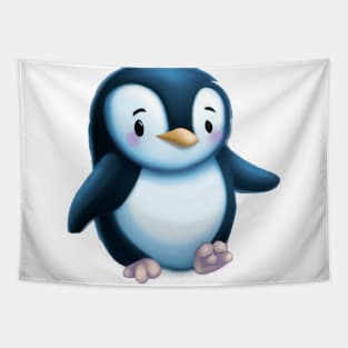 Cute Penguin Drawing Tapestry