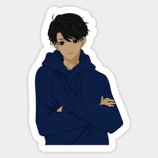 Anime Boy (dark blue) Sticker by ShinobiDesings