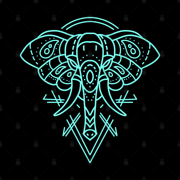 neon elephant by donipacoceng