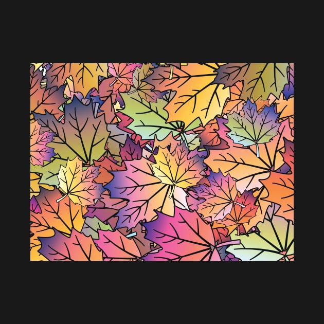 Vibrant Leaves Pattern by PandLCreations