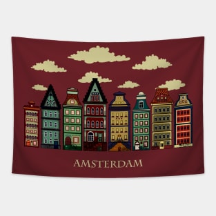 Amsterdam red Tapestry