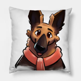 Cute Belgian Shepherd Drawing Pillow