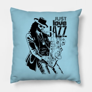 JUST LOVE JAZZ (black) Pillow