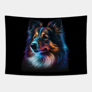 Neon Shetland Sheepdog Tapestry