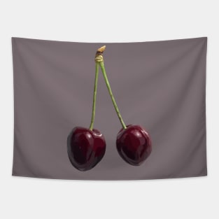 Cherries on dark background Tapestry