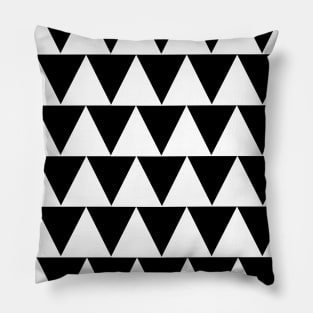 Monochrome Triangles Pattern Pillow