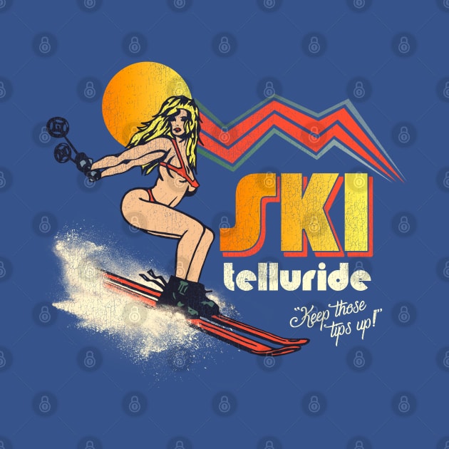 Ski Telluride 70s/80s Retro Souvenir Style Skiing by darklordpug