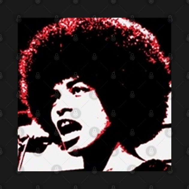 Angela Davis - Stylized Black and White by Tainted