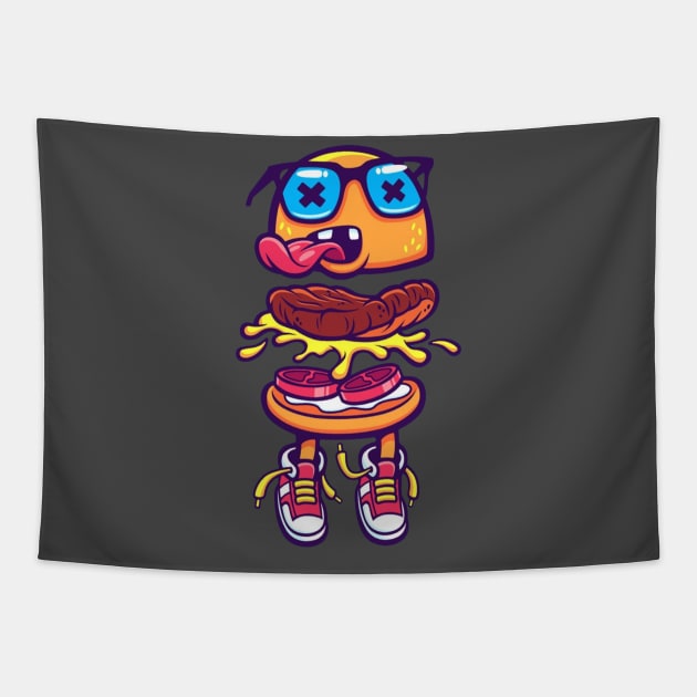 BURGER DUDE MERCH Tapestry by Unikk.clo