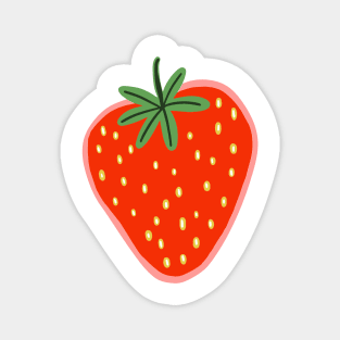 Strawberry cute illustration Magnet