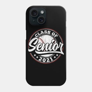 Class Of 2021 Senior Baseball Player Graduation Gift Phone Case