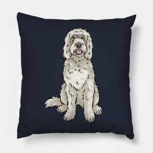 White Portuguese Water Dog Pillow