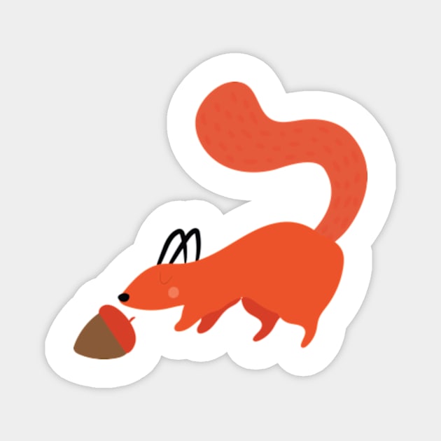 squirrel Magnet by Sil Ly