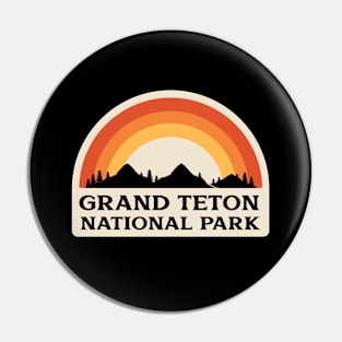 Grand Teton National Park Retro Pin