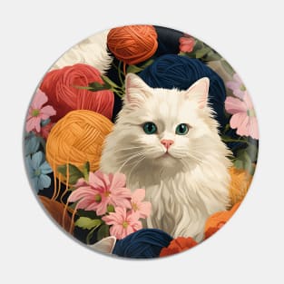 Cats and Crochet Pattern - Whimsical Feline Art Pin