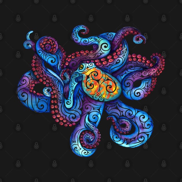 Swirly Octopus by VectorInk